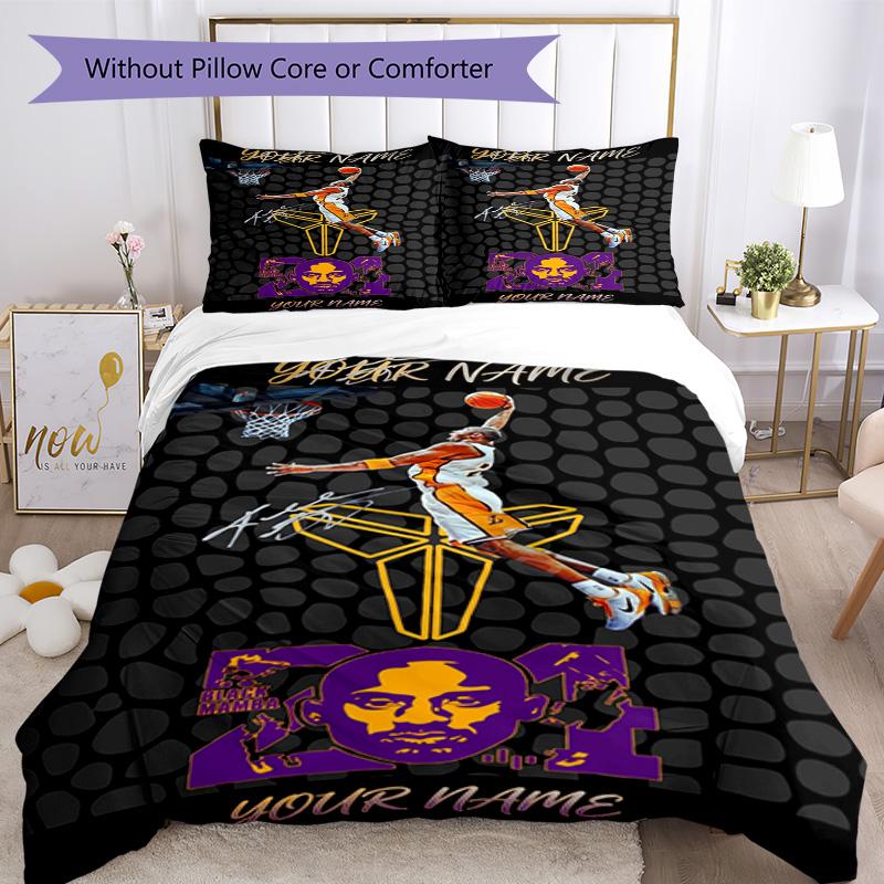 Kobe Customize With Your Name Bedding Set Breathable Duvet Cover With Pillowcases Decorative Bed Linen For Bedroom Home Decoration Birthday Gift