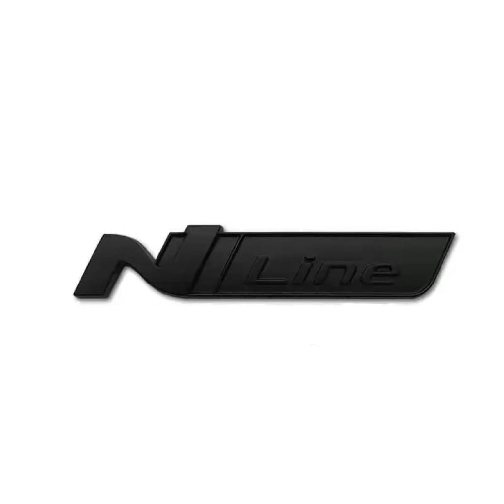 NLINE Car Logo for Hyundai Elantra: Personalized Metal N Logo Rear and Side Stickers.