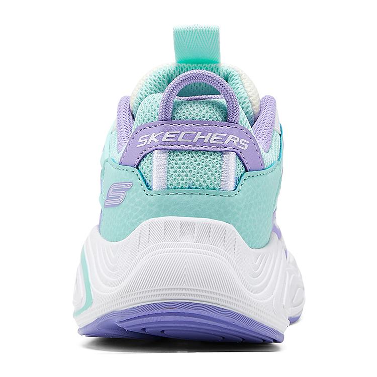 Skechers Детские удобные универсальные модные уличные кроссовки на шнурках спортивные метеор нескользящие износостойкие низкие повседневные туфли Детские повседневные туфли 303972L-WLV