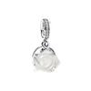 925 Silver Pink Blossom Dangle Charm Butterfly Heart Flower Rose Bird Bead For DIY Necklace Bracelet Fine Jewellery