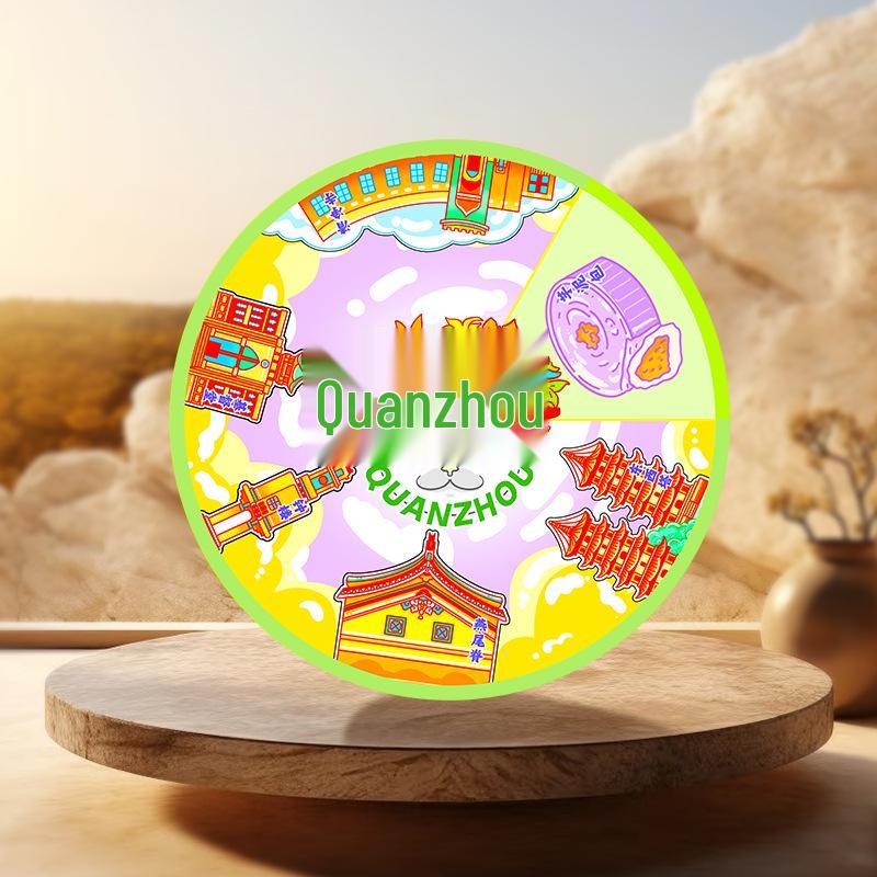 Fujian Scenic Spot Wooden Magnets - Cultural & Creative Gifts for Tourism
