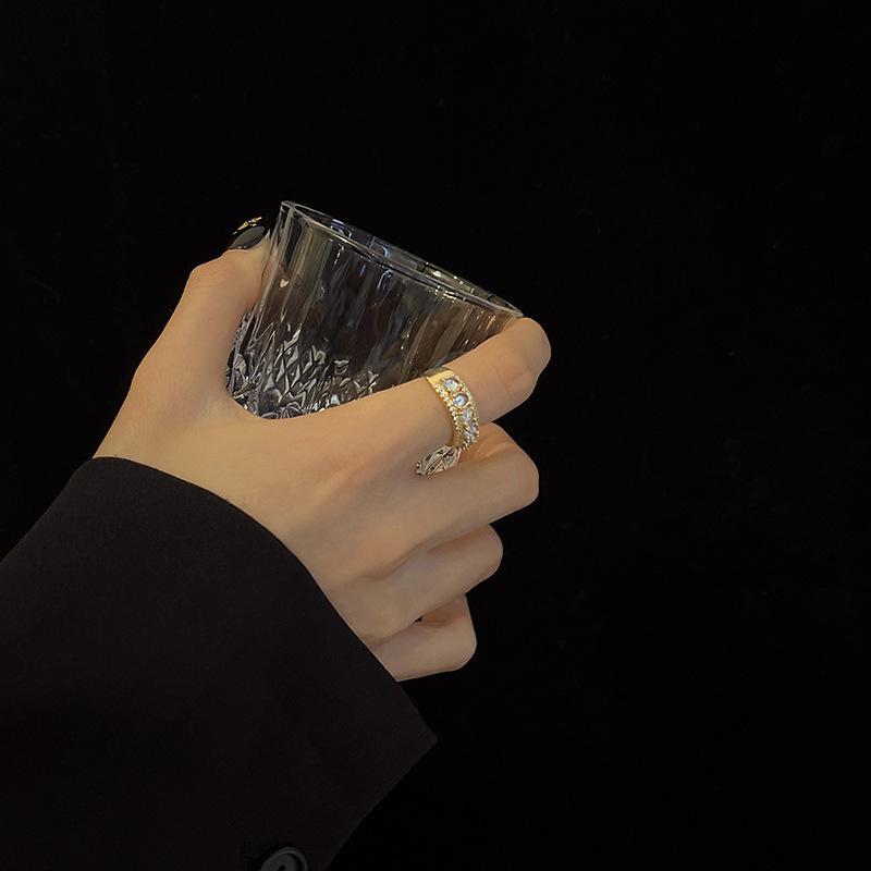 Южнокорейское регулируемое кольцо Dongdaemun Retro с цирконием — модное украшение на указательный палец для женщин.