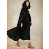 Women Long Sleeve Hooded Mediaeval Cloak Maxi Wool Coat