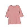 Летняя женская футболка больших размеров, свободная, рукав три четверти, рубашка VT, однотонный топ
