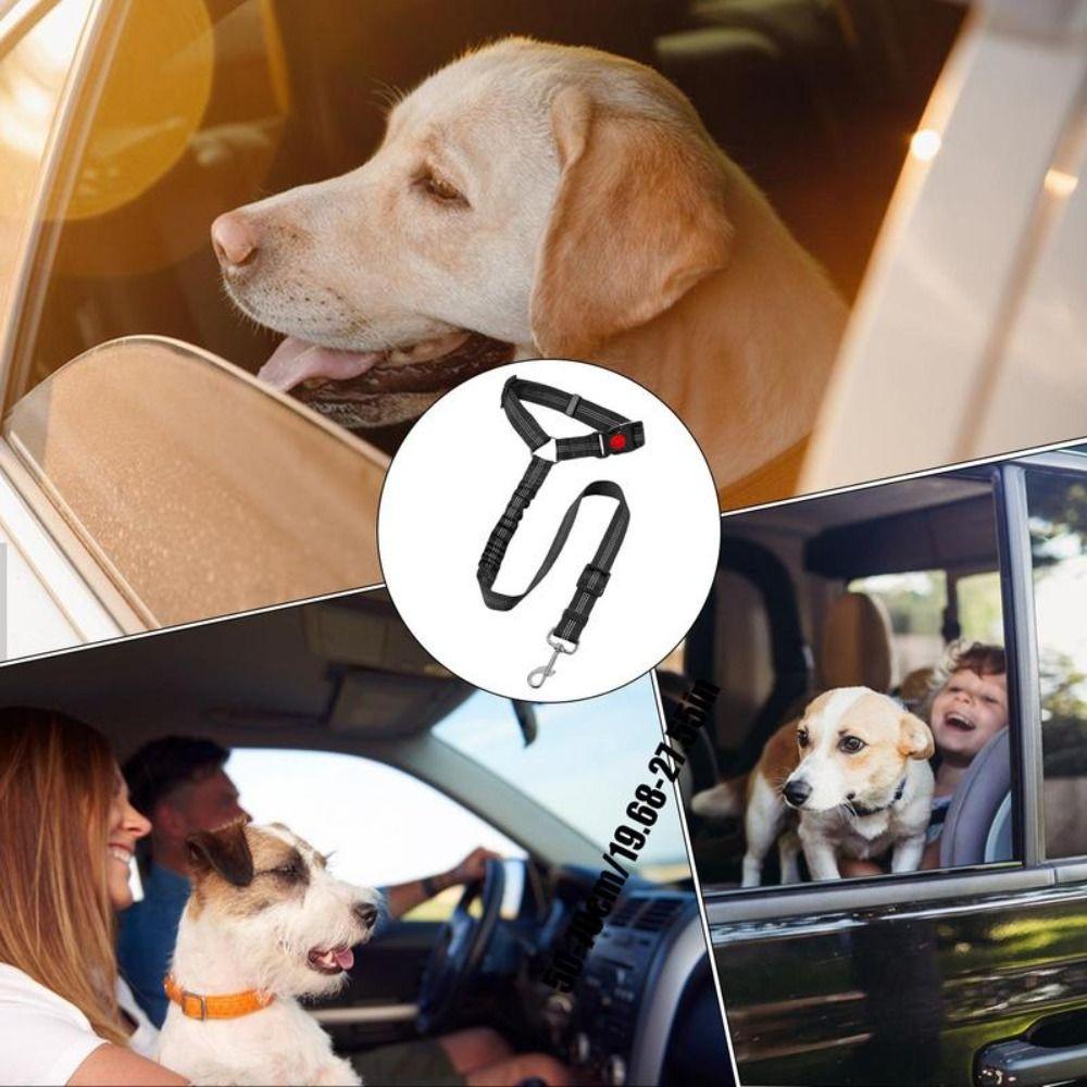 Ударопрочная шлейка для собаки с поводком однотонная, поводок для безопасности питомца в автомобиле для путешествий и ежедневного использования
