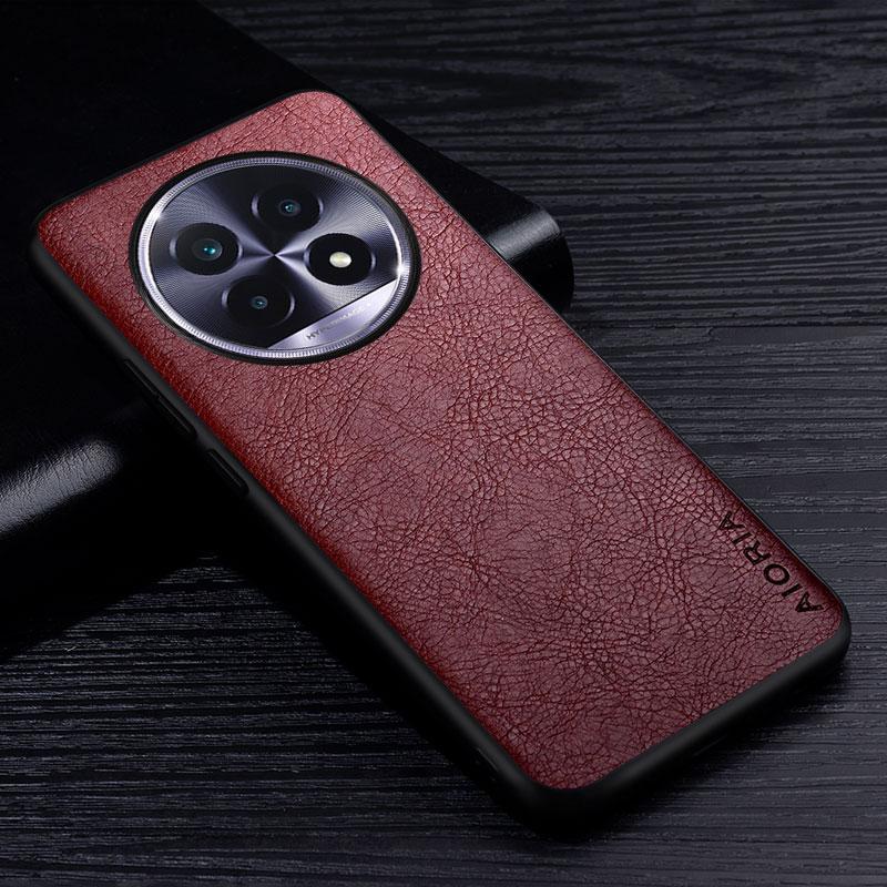 Кожаный чехол для Realme 13 Pro Plus 5G Premium Business Style Retro Litchi Pattern Задняя крышка для Realme 13 Pro Чехол