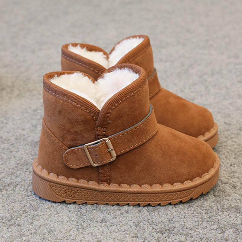 Зимние детские снегоступы, обувь для девочек, зимние сапоги для мальчиков, детские сапоги с плюшем и толстой хлопковой обувью