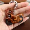 Cruiser Cowhide Motorcycle Keychain Retro Simulation Motorcycle Keyring  Backpack Decoration