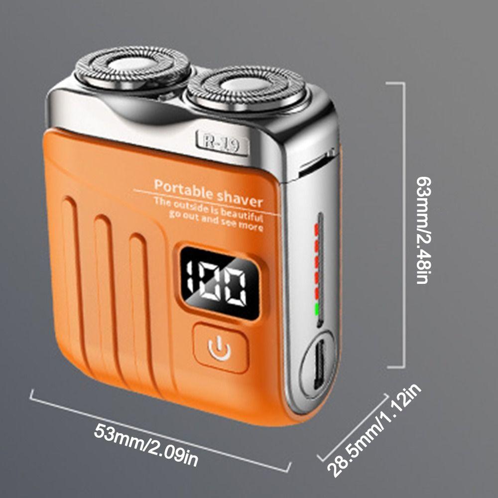LED Display Electric Shaver Wet Dry Use Face Beard Shaver Facial Hair Razor for Home&Travel