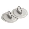 2pcs Inflatable Boat Kayak DRing Pad Patch PVC Marine Stainless Steel Fixed Buckle(Gray )