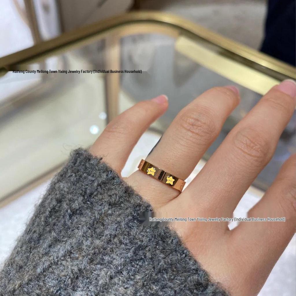 Высококлассные парные кольца Cartier LOVE из титановой стали: Классический стиль интернет-знаменитости для мужчин и женщин, не выцветающий
