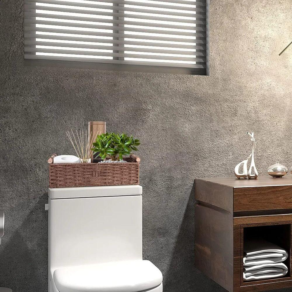 Корзины из бумажной веревки с ручкой, настольные контейнеры для хранения, новый настольный органайзер