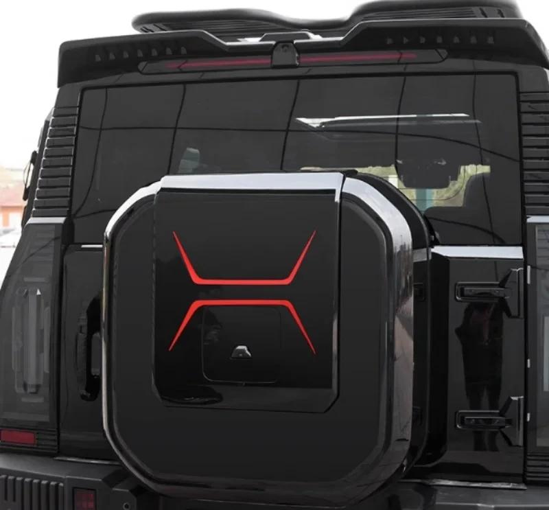 AAXX1 Чехол для запасного колеса автомобиля Предупреждающая наклейка Подходит для Jetour Traveller T2 2023 2024 2025 Аксессуары: Светящаяся наклейка с буквами на решетку автомобиля