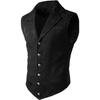 Мужской приталенный жилет в стиле business casual с жаккардовым узором, Осень