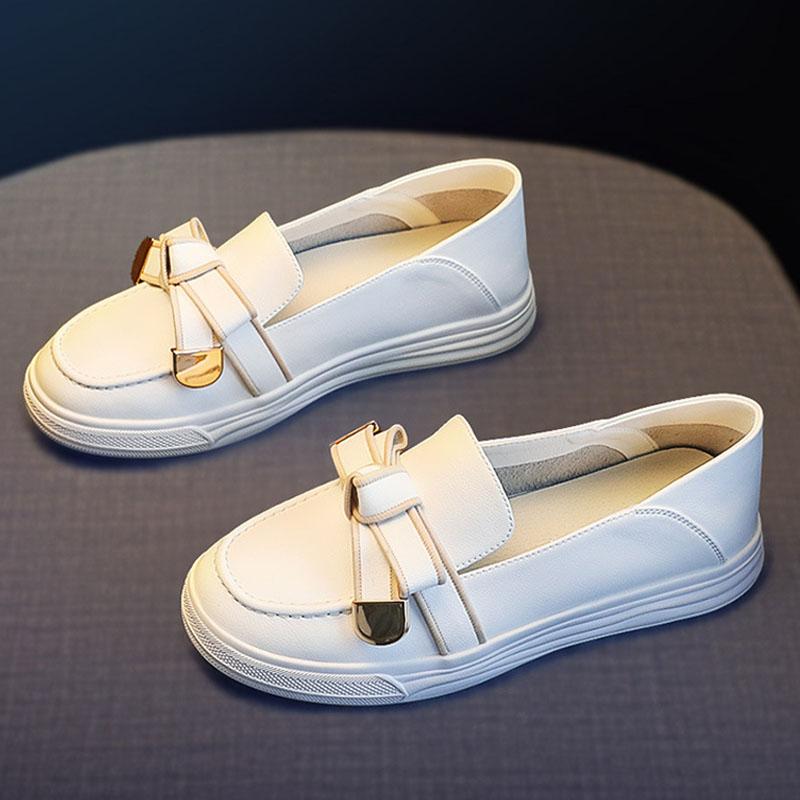 Модные женские повседневные туфли на плоской подошве из мягкой кожи, женские роскошные брендовые мокасины без застежек, женские мягкие мокасины Zapatos De Mujer 2024