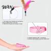 Self-play Cat Toy Collar Feather Interactive Wand Hands Free for Indoor Cats Teaser with Bell Adjustable Kitty Solo Play