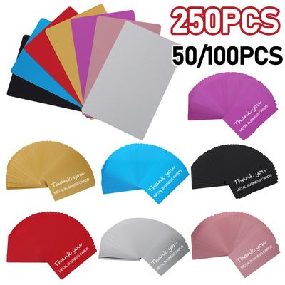 Металлические визитки Лазерная гравировка Визитные карточки Пустые карточки для клиента Лазерная гравировка DIY Визитки