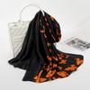 Dazzle Dance Butterfly Printing New Silk Satin Long Silk Scarf Office Air Conditioning Room Decoration Ladies Shawl