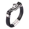 Punk Scorpion Stainless Steel Bracelets For Men Black Leather Bracelets Bangles Accessories Jewelries