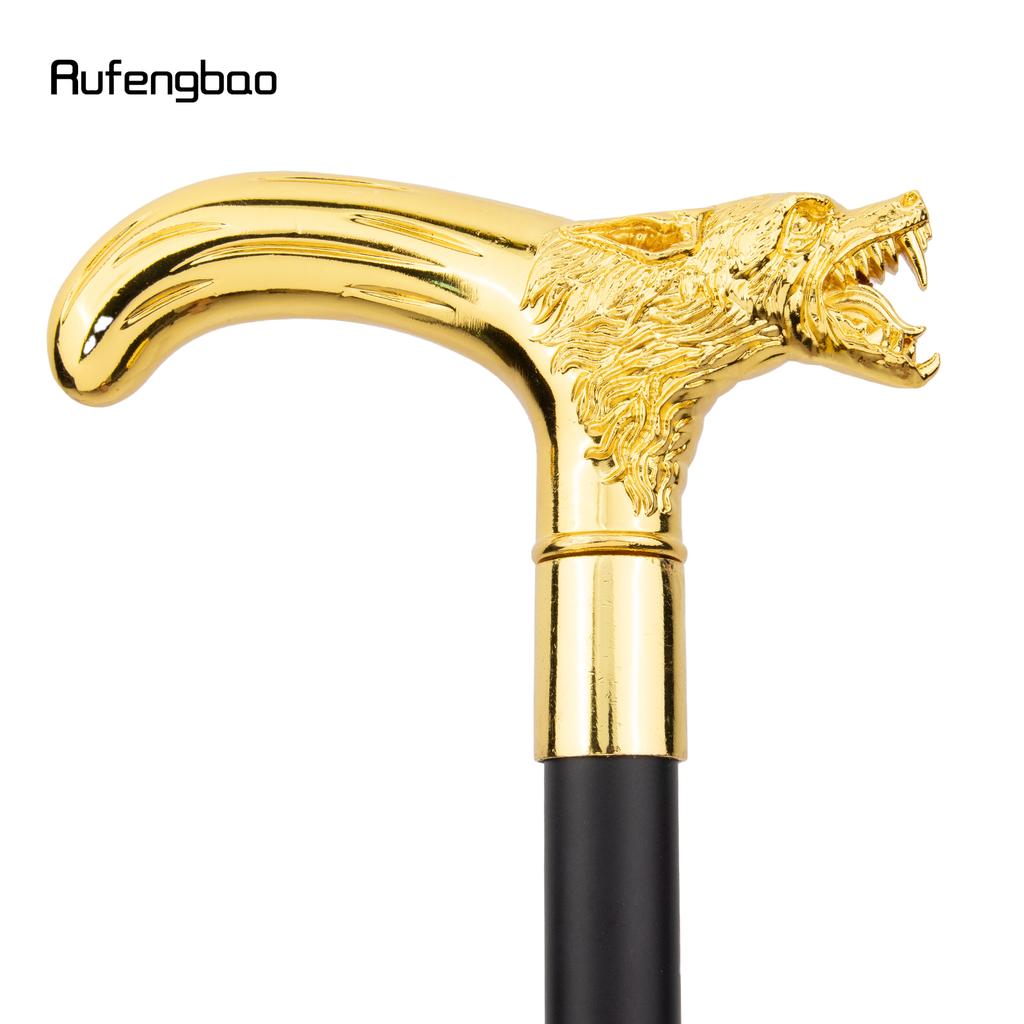 Трость для ходьбы с золотой головой волка, модная декоративная трость для джентльмена, элегантная трость для косплея, набалдашник 92 см