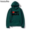 I Love MILFs Mothers Day Hoodies I Heart MILFs Husband Hoodie Harajuku Pullovers Spring/Autumn Unisex Unisexga Tops Unisex Clothing