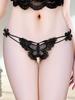 Модные сексуальные кружевные трусики с изысканной вышивкой и жемчугом с низкой посадкой, женский высокоэластичный ультратонкий стринг 2CV6