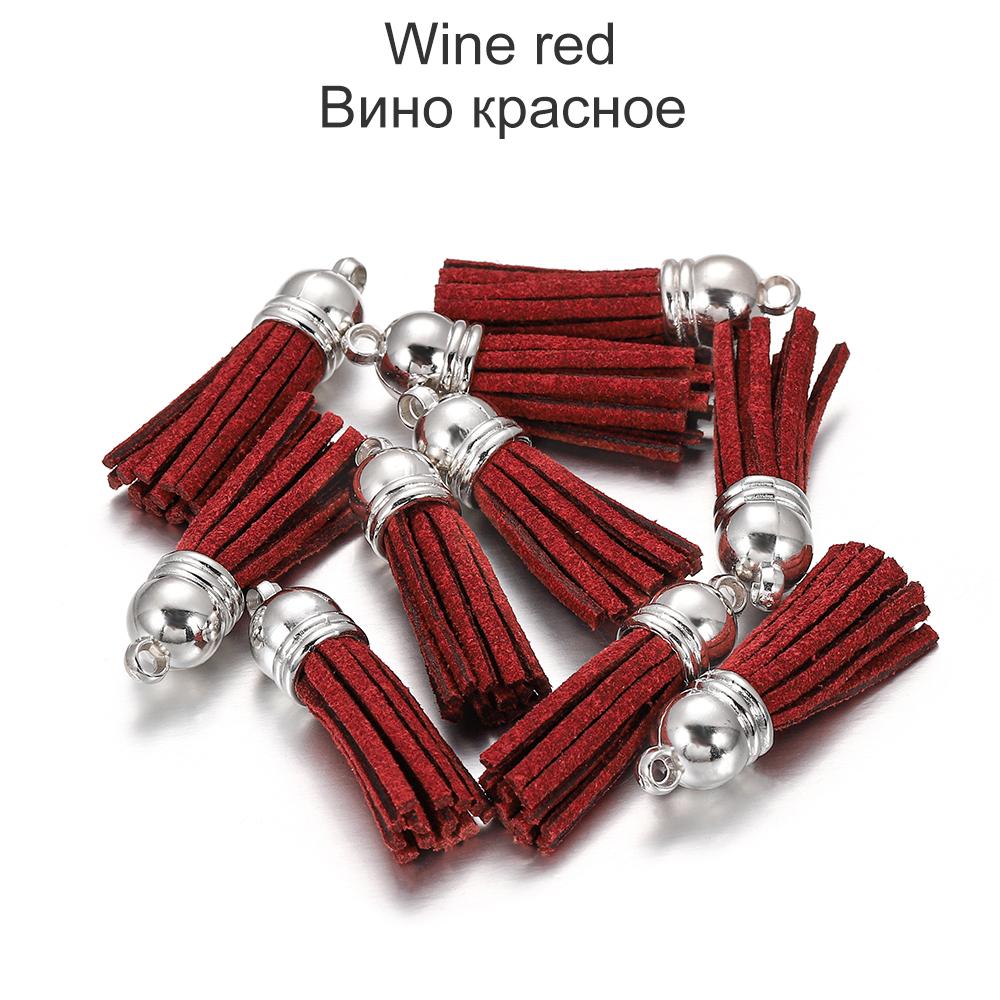 20pcs/lot 38mm Tassel Vintage Leather Tassels Fringe for Purl Macrame Pendant For DIY Jewelry Making Supplies Accessories