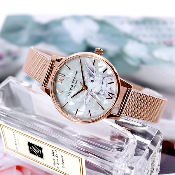 Olivia Burton Часы Winter Waterland с перламутровым циферблатом и розовой сеткой без пряжки OB16WL85