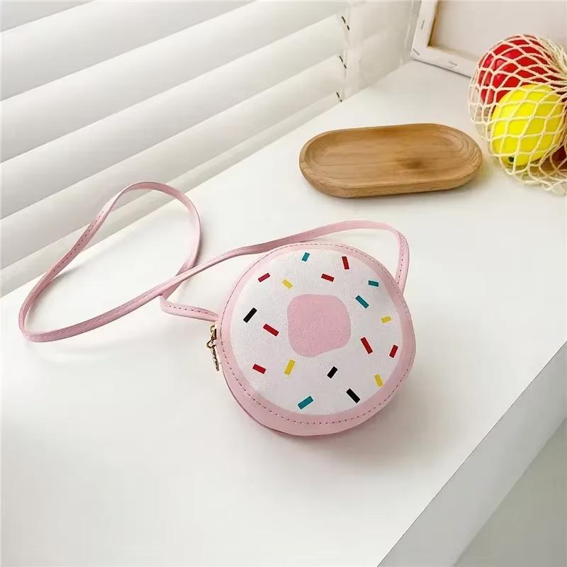 Children's Messenger Bag Adjustable Wide Strap Travel Handbag New Kids Crossbody Bag Girl Cute Donut Girl Shoulder Bag