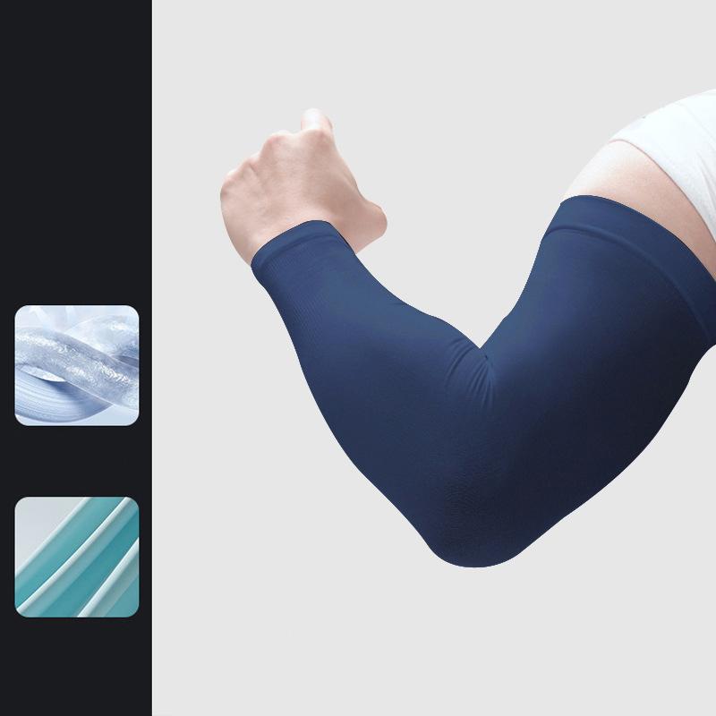 Рукава из ледяного шелка для женщин, летние, солнцезащитные, мужские, для рыбалки, велоспорта, дышащие, двухпальцевые, нескользящие, утепляющие рукава для вождения