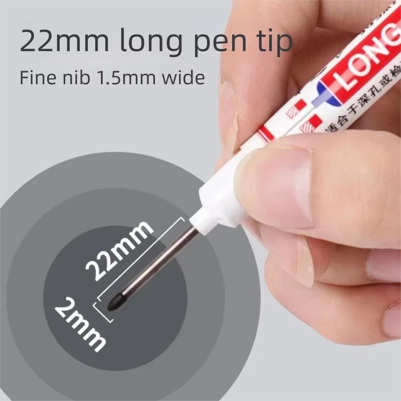 1/8/10PCS 2cm Long Tip Markers Deep Holes Markers for Metal Carpenter Non-deletion Against Water Metal Marker Pen YQB01