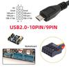 Xiwai Адаптер-удлинитель USB-разъема материнской платы на Micro USB для мини-монитора, сенсорной панели, камеры 2.0 9-контактный 10-контактный 5-контактный кабель, 1,65 фута/50 см,