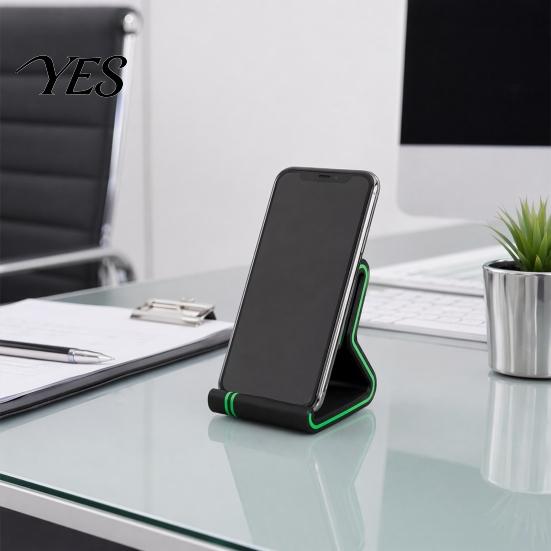 Mobile Phone Holder 3D Printed Stand, Colorful Line with Anti-Slip Base, Vertical Horizontal Multi-Angle Adjustable, Use, Lightweight Desktop