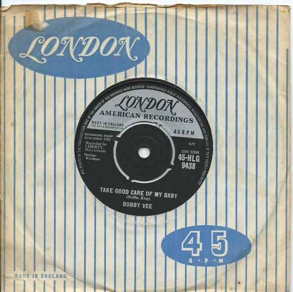 7-дюймовая пластинка BOBBY VEE Take Good Care Of My Baby Bashful 45HLG9438 LONDON 1961 UK Rock Б/у