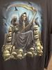 ODM 2018 Grim Reaper Skull Black Short Sleeve T Shirt Size Adult 2XL Unisex T-Shirt