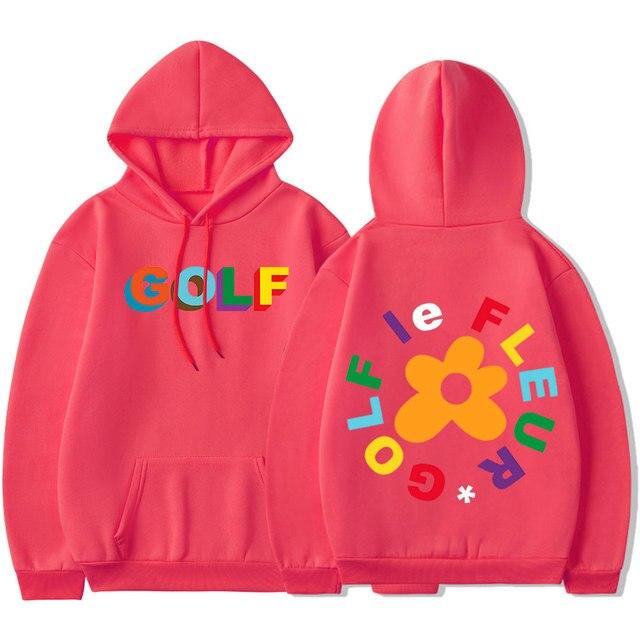 Golf Wang Le Fleur Flower Vote Igor Tyler The Creator Skate Hoodie Men Casual Hip Hop Sweatshirts Double Sided Print Pullover