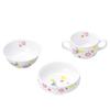 OGISO Peter Rabbit Fleur 3-Piece Reinforced Porcelain Dinnerware Set (Dishwasher and Microwave Safe)
