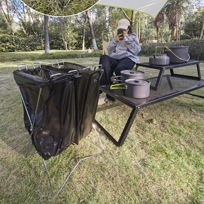 Железная подставка для мешка для мусора Складная легкая изогнутая подставка для мешка для мусора для кемпинга