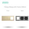 Bseed 228mm 1 Gang 2 Gang 3 Gang Switch With Wall Socket Glass Panel Only White Black Gloden EU Standard Pearl Crystal Glass
