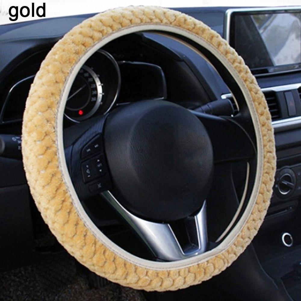 Многоцветный Теплый Мех Длинный Плюшевый Шерстяной Жемчужный Вельвет Автомобильный Мягкий Шерстяной Зимний Чехол на Руль