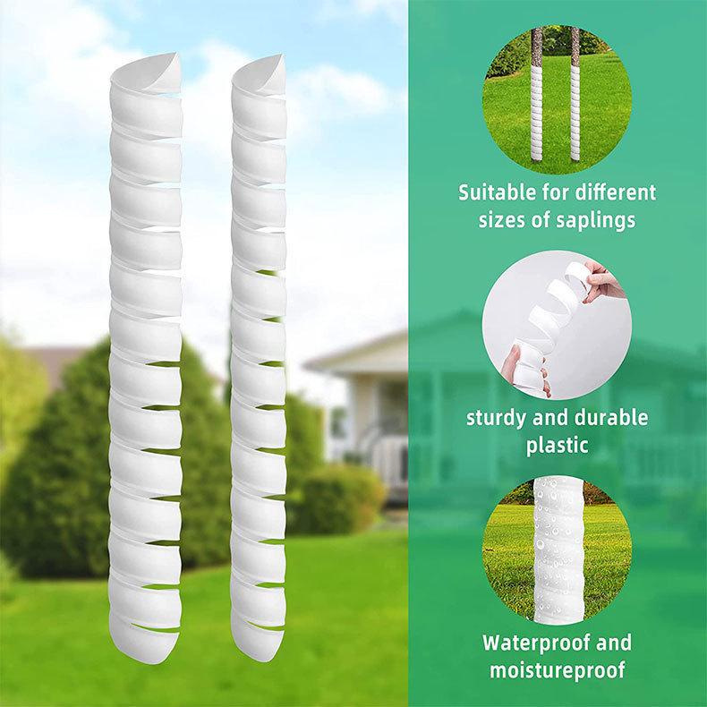 Plant Trunk Protector, Insect and Squirrel Resistant, Rodent Resistant, Made of Plastic Material, Tree Cover, Gardening Tools, 2pcs Large, 2pcs Small