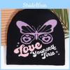 Butterfly Style Acrylic Knitted Cap For Autumn Winter Unisex Fashion Headgear