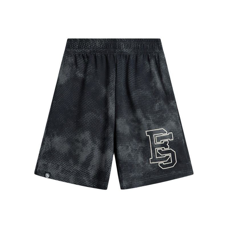 Li Ning Sports Shorts Men's Black Gray All Over Print Moderate AYKV309-4