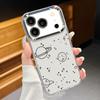 Современный чехол с узором из разноцветных звезд для iPhone 17 Pro Max Позолоченная рамка для камеры Прозрачный мягкий чехол для iPhone 16 15 14 13 Pro Max 11 16E 17E