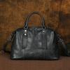 Johnature Винтажная сумка из натуральной кожи, повседневная сумка большой емкости, однотонная универсальная женская сумка на плечо