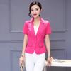 Summer Small Suit Thin Female Jacket Short Slim Candy Color Short Sleeve Suit Women Solid Color Tops