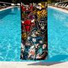 NFL Print Beach Towel Design, Soft, Lightweight. for Home Bathroom, Spa, Pool, Yoga, Surfing, Camping, Gift for Family, Friend