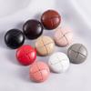 4Pcs 18/23/25Mm Colored Leather Button Coat Windbreaker Retro Leather Buttons Woven Leather Decorative Button Accessories B009