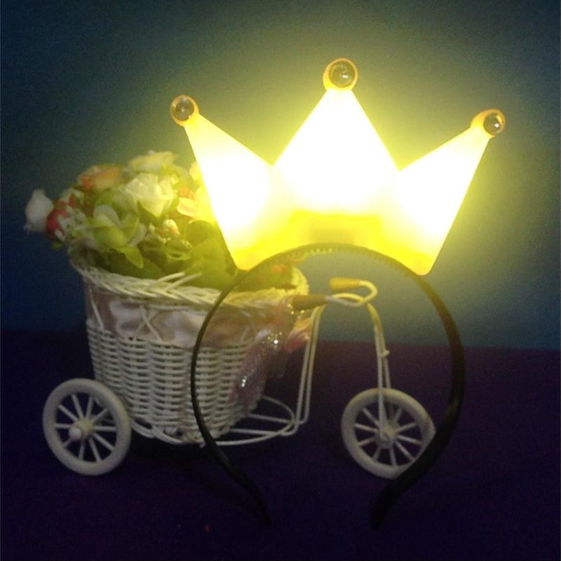 Светодиодная корона-повязка на голову, светящиеся короны и диадемы для женщин, косплей, день рождения, свадьба, Хэллоуин, фестиваль