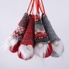 Christmas Gnome Hanging Ornament Handmade Knitted Hat Faceless Dwarf Elf Plush Doll Winter Holiday Party Xmas Tree Hanging Decoration